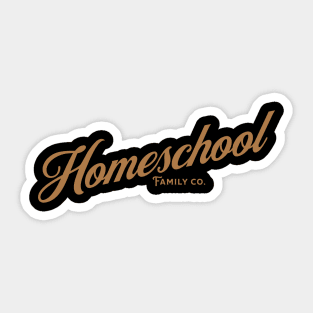 Homeschool Family Co. in Gold Letters Sticker